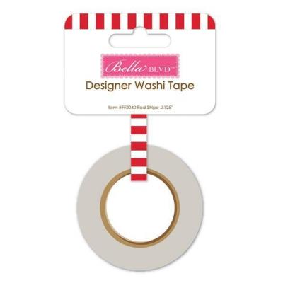 Bella BLVD Fa La La Washi Tape - Red Stripe
